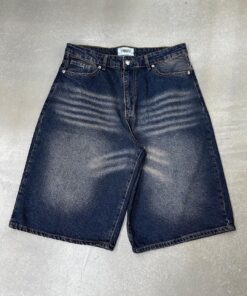 Baggy jorts dark blue washed