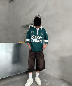 Baggy jorts black and brown
