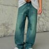 Baggy jeans Green blue washed