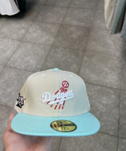 Casquette dodgers beige & bleu