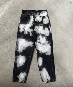 Baggy jeans white and black