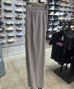 Pantalon en lin gris