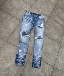 Jeans Amiri Skinny light blue & White