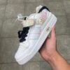 Adidas forum white pink and green