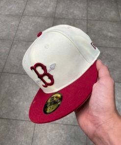 Casquette BOSTON red & beige