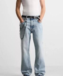 Flared jean light blue
