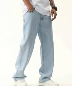 Baggy light blue jean