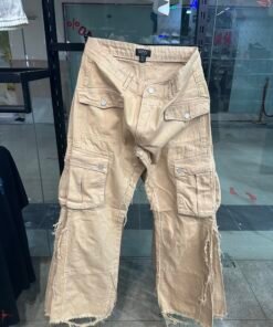 Flared cargo pants beige