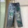 Balenciaga Baggy jeans Green logo