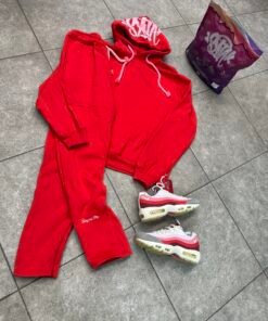 Syna world tracksuit " Red & Pink "