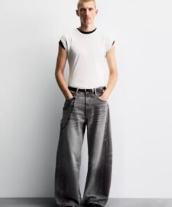 jeans balloon fit zara couture retournée