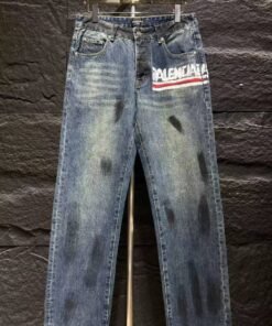 Dirty washed blue balenciaga jean