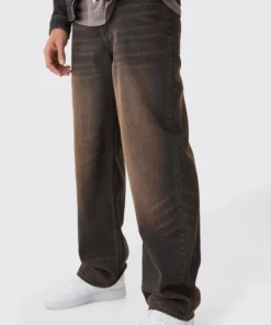 Baggy ultra baggy jeans brown bohooman