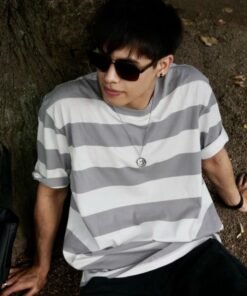 Pull & bear grey strips