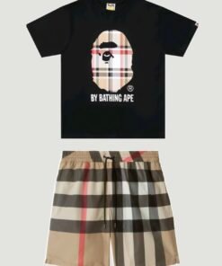 Ensemble Burberry bape black shirt