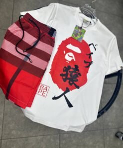 Bape X Burberry red Japan 🇯🇵