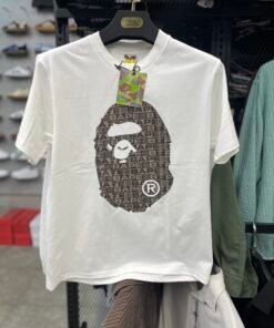 Bape shirt grey and white