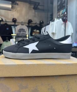 Golden goose black with white star