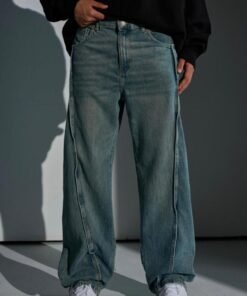 Zara balloon washed blue Aqua  jeans " orignal "