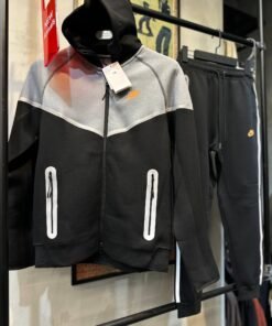 Nike tech black orange swoosh reflective